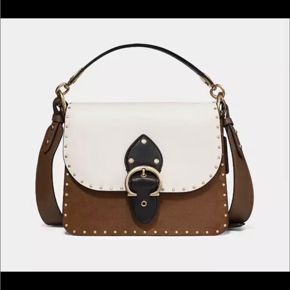 Coach Beat Colorblock Shoulder Bag with Rivets